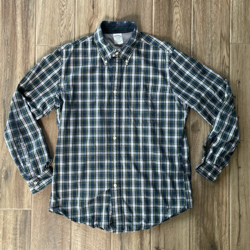 Brooks Brothers Plaid Lined Polo